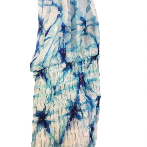 Rococo‎ Sand Volna Maxi Blue Multi Metallic Sparkle Bohemian Glam Size Small